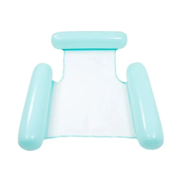 Inflatable Stripe Pool Hammock Lounge Chair | Floating Water Mattress