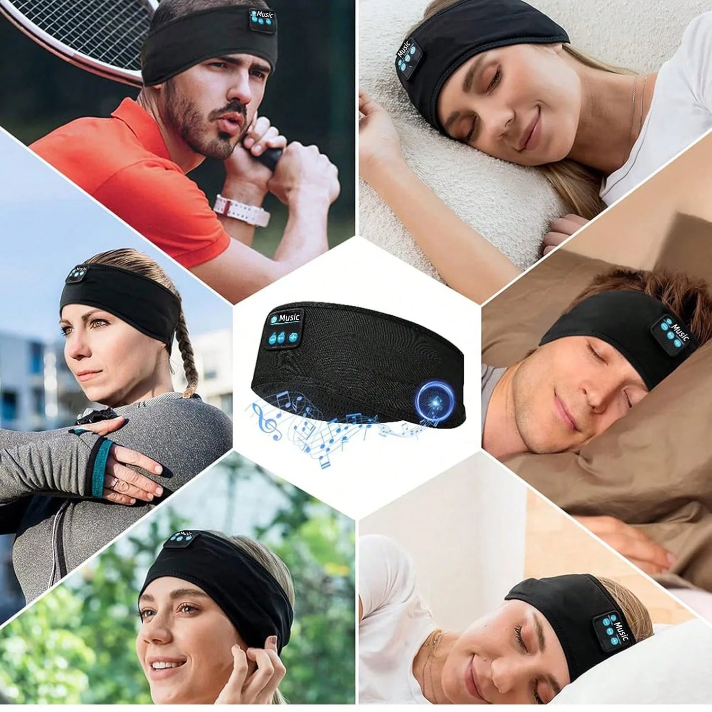 Bluetooth 5.4 Sleep Headphones & Eye Mask | 2-in-1 Wireless HD Stereo Sleeping Band