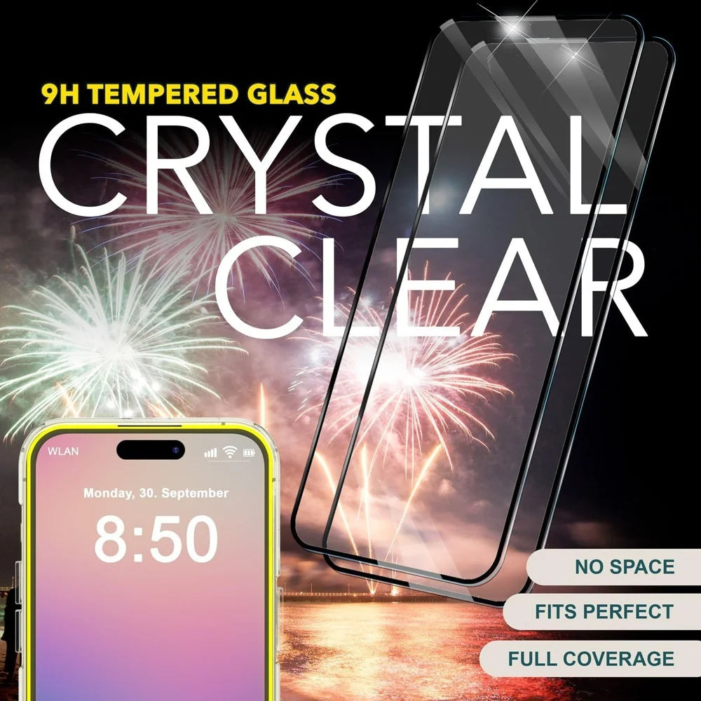 iPhone Tempered Glass Screen & Camera Protector Set