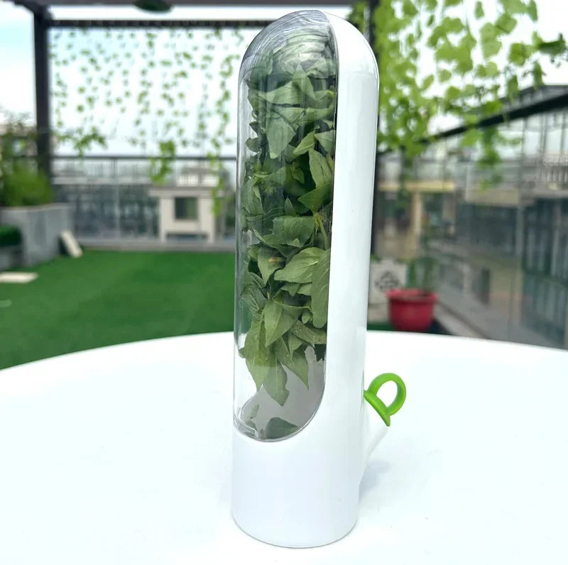 Refrigerator Herb Keeper Freshness Container