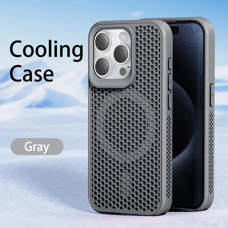 MagSafe Cooling Case for iPhone – Breathable Mesh Hard Cover