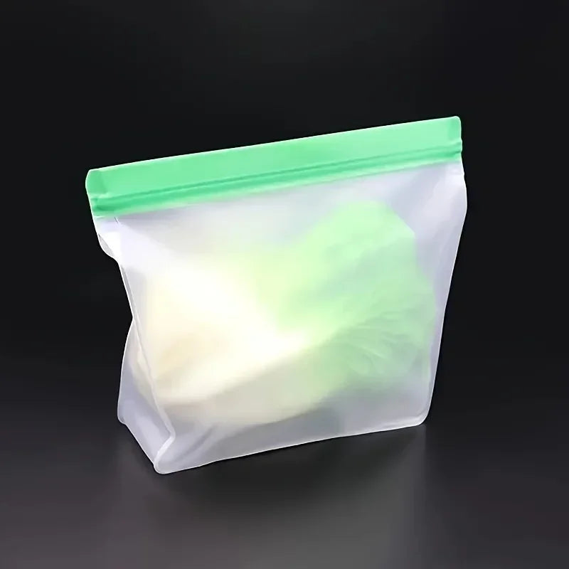 3-Pack Reusable Silicone Food Pouches | Leakproof Freezer & Storage Bags