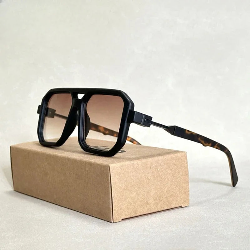 2025 Vintage Fashion Sun Protection Sunglasses for Men Square Shades Retro Flair Sunglasses Womens Trendy Shades Gafas De Sol