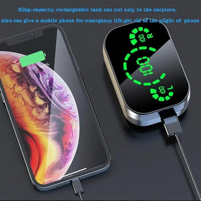 True Wireless Earbuds Bluetooth 5.3 Headphones LED Charging Case Touch Control