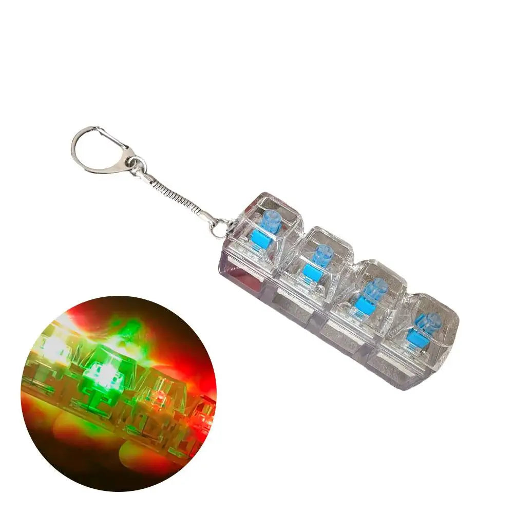 LED Keyboard Fidget Keychain – Clicker Stress Relief Toy