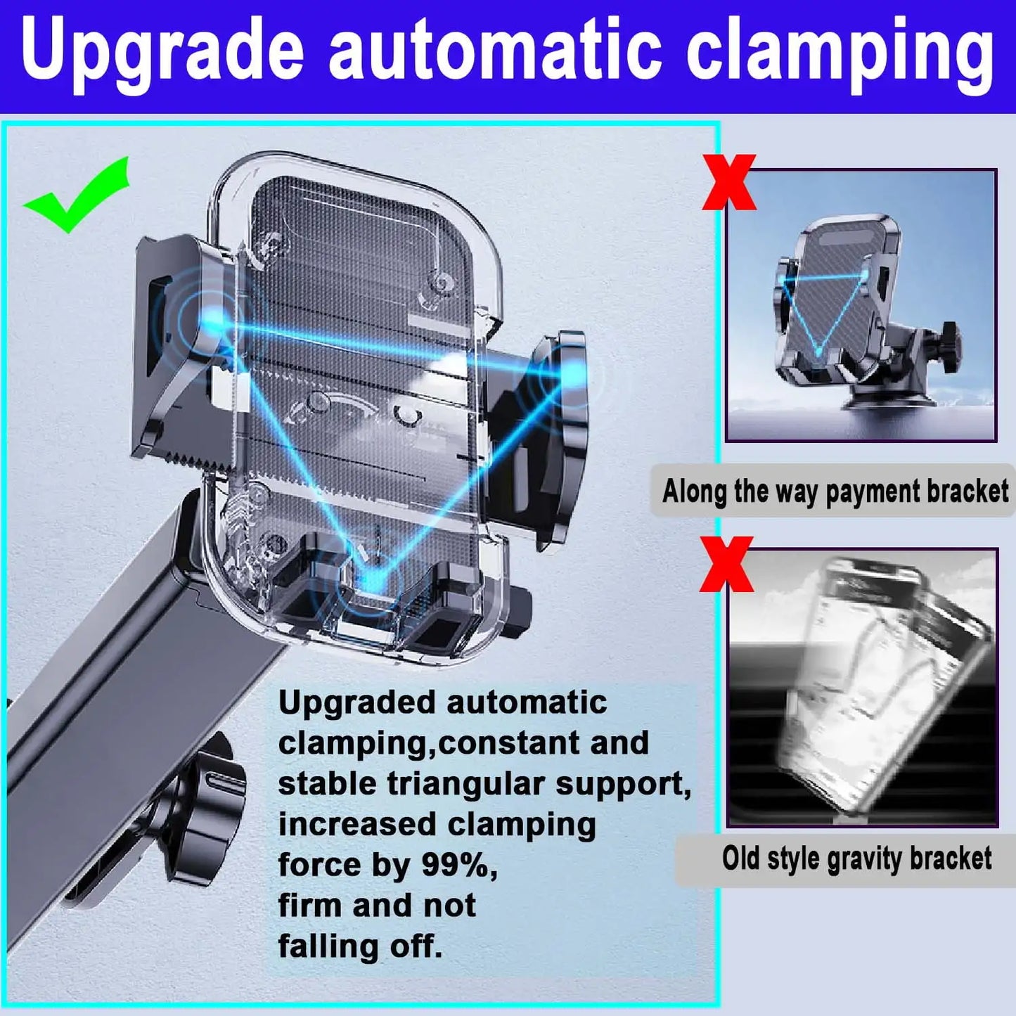Car Phone Mount with Long Arm – Universal Air Vent Holder