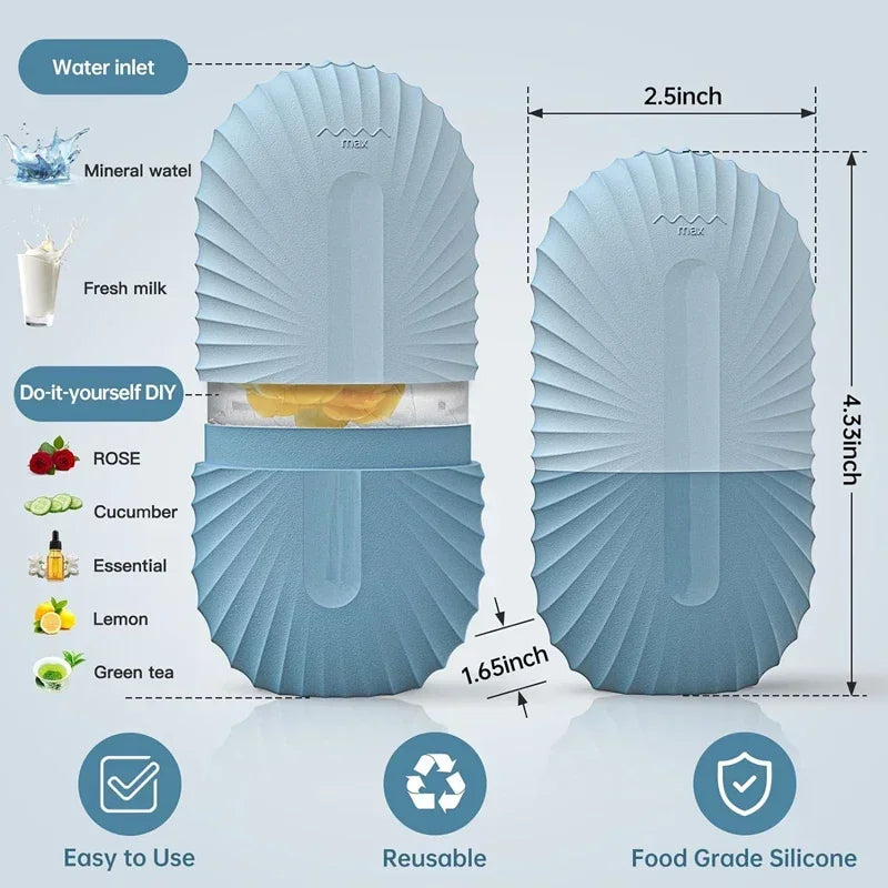 Ice Face Roller – Silicone Ice Cube Facial Massager for Puffy Eyes, Pore Tightening & Skin Refresh
