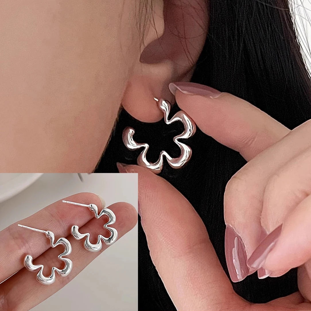 VENTFILLE 925 Sterling Silver Star Earring for Women Girl Personal Originality Trend Hip Hop Neutral Jewelry Gift Dropshipping
