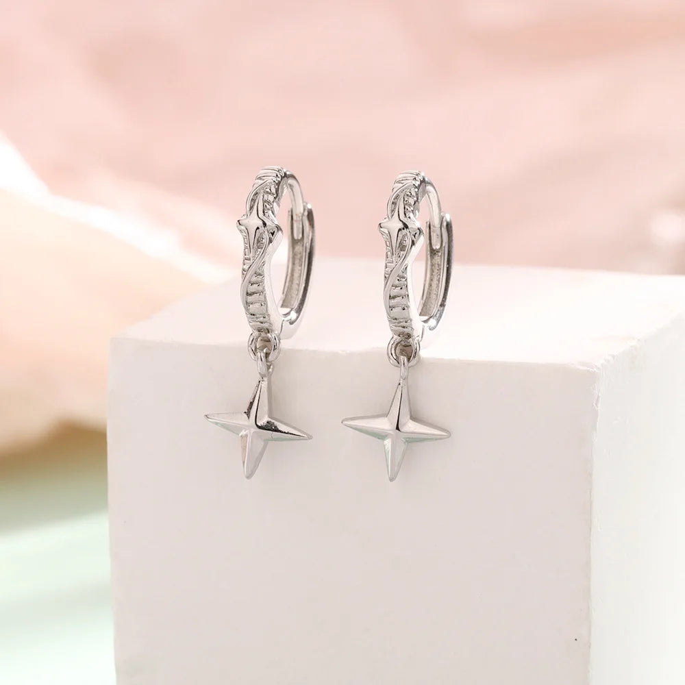 VENTFILLE 925 Sterling Silver Star Earring for Women Girl Personal Originality Trend Hip Hop Neutral Jewelry Gift Dropshipping