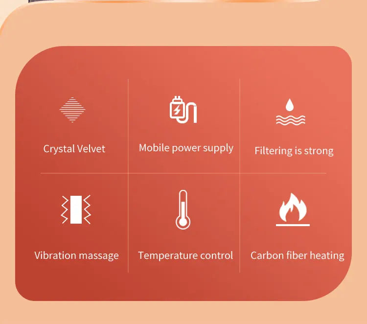 Electric Heating Pad Neck Shoulder Wrap Vibration Massager Thermal Brace Shawl