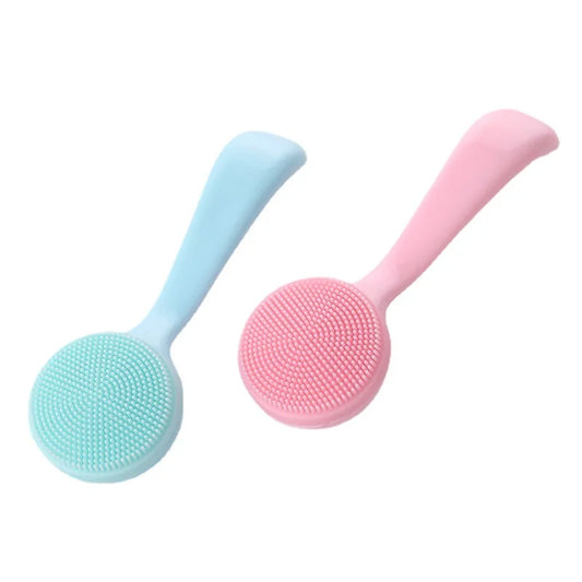 Silicone Facial Cleansing Brush – Handheld Face Scrubber for Exfoliation & Skin Massage