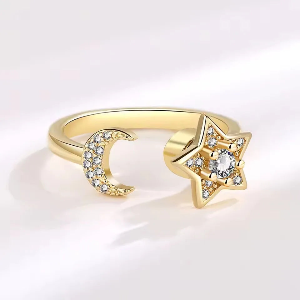 925 Sterling Silver Rotatable Sunflower Ring
