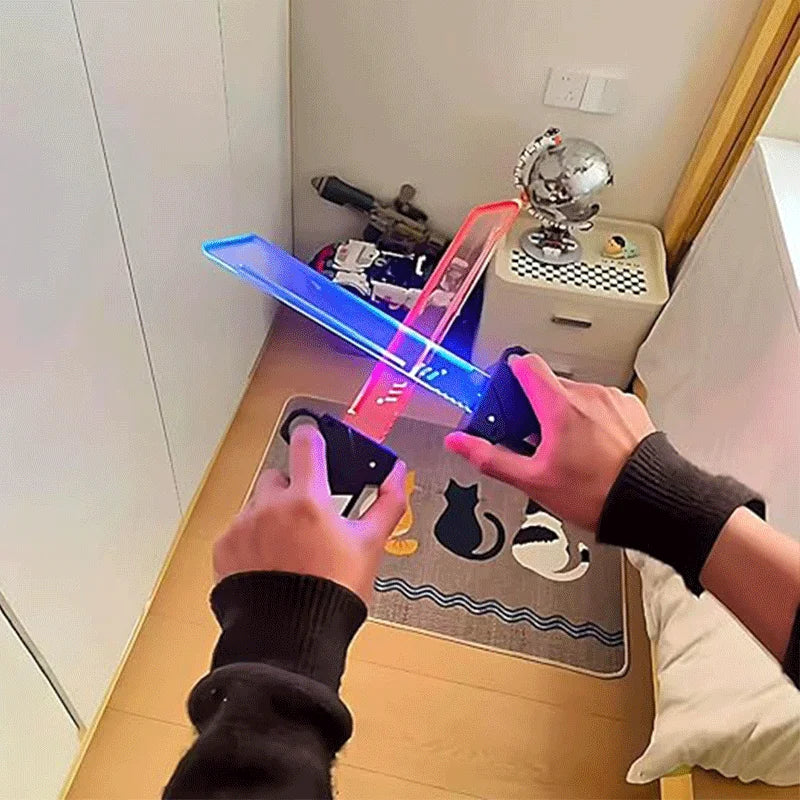 2-in-1 Connectable Lightsaber Toy - Extendable Double Sword Gift for Kids