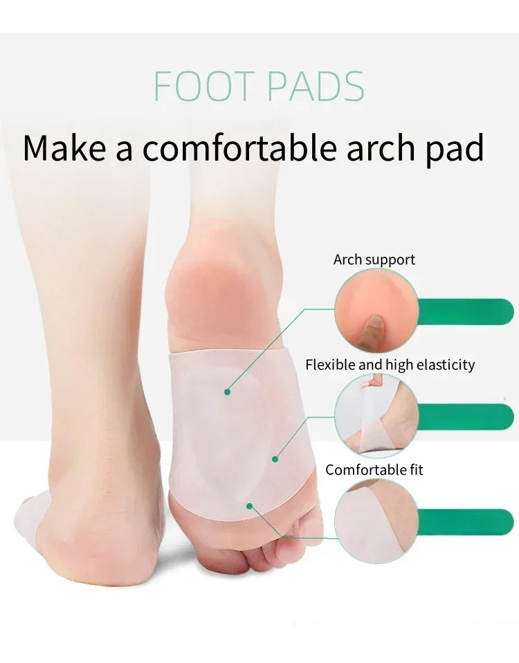 Silicone Arch Support Insoles – Plantar Fasciitis & Flat Feet Relief