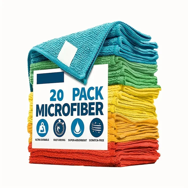 10/5/3pcs Microfiber Cleaning Cloth, Dishwashing Cloth Household Rag Kitchen Bathroom Cleaning Towel Durable Absorbent Towel