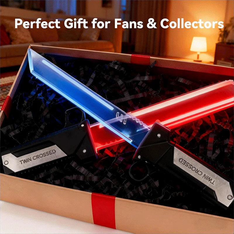 2-in-1 Connectable Lightsaber Toy - Extendable Double Sword Gift for Kids
