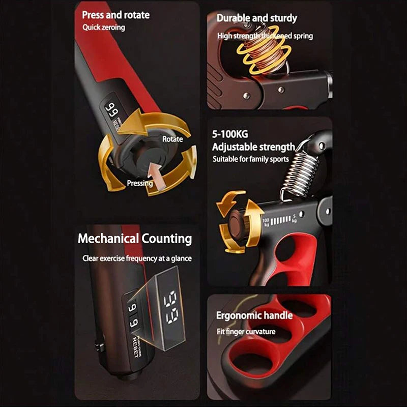 Adjustable Heavy-Duty Hand Strengthener | 5–150kg Grip Strength Trainer