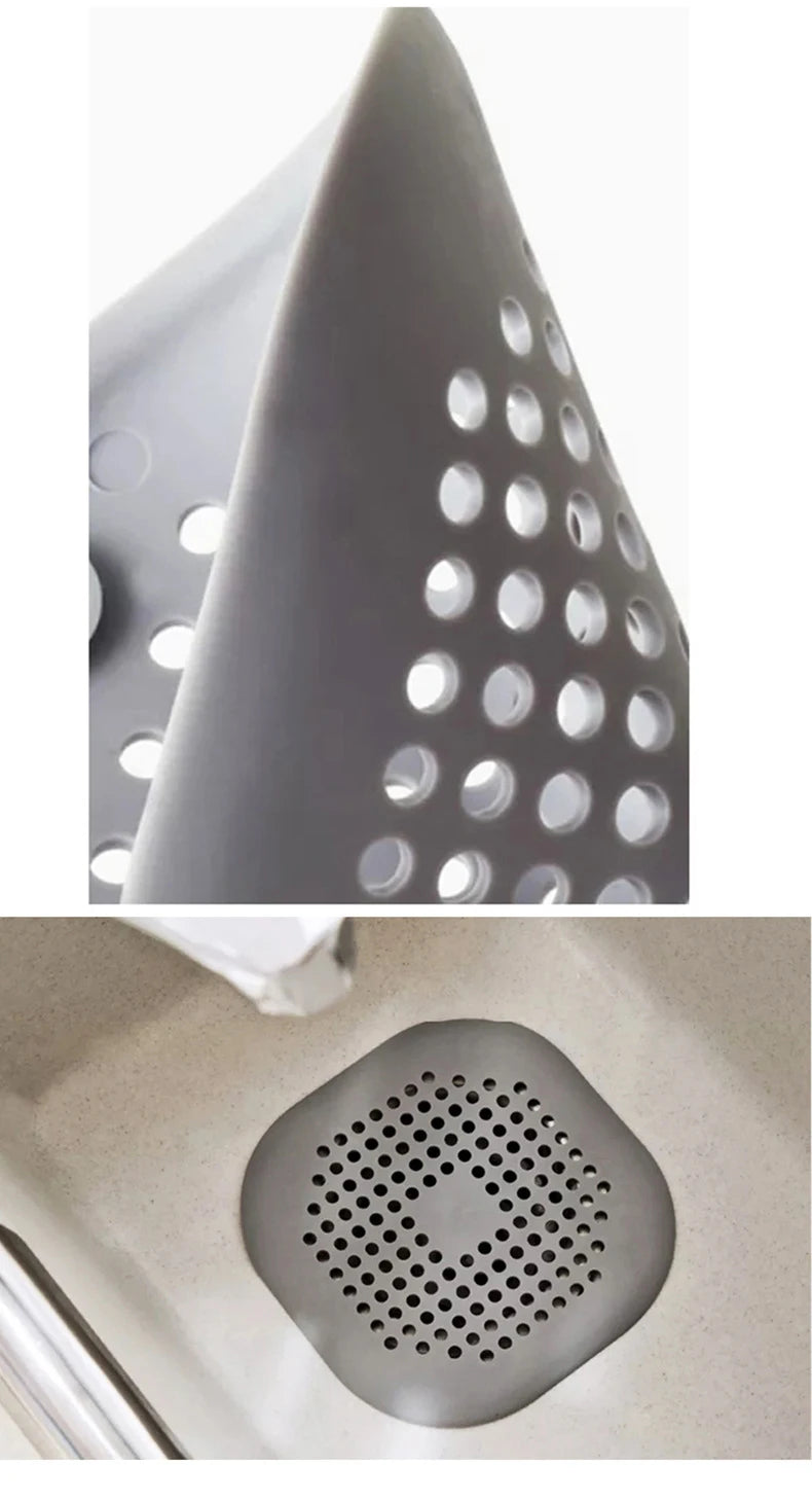 Silicone Sink Strainer Shower Drain Hair Catcher Bathtub Floor Filter Plug Cover