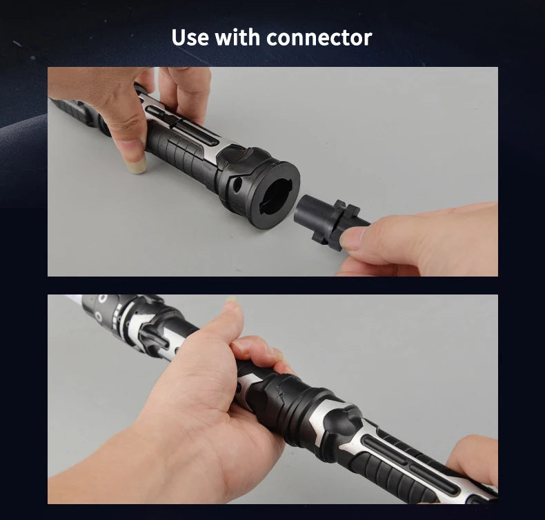 Colorful Glowing Laser Sword Toy - Telescopic Red & Blue Double Lightsaber