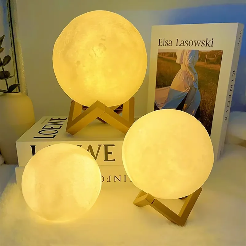 3D LED Galaxy Moon Book Light | Enchanting Night Light & Bedroom Decoration