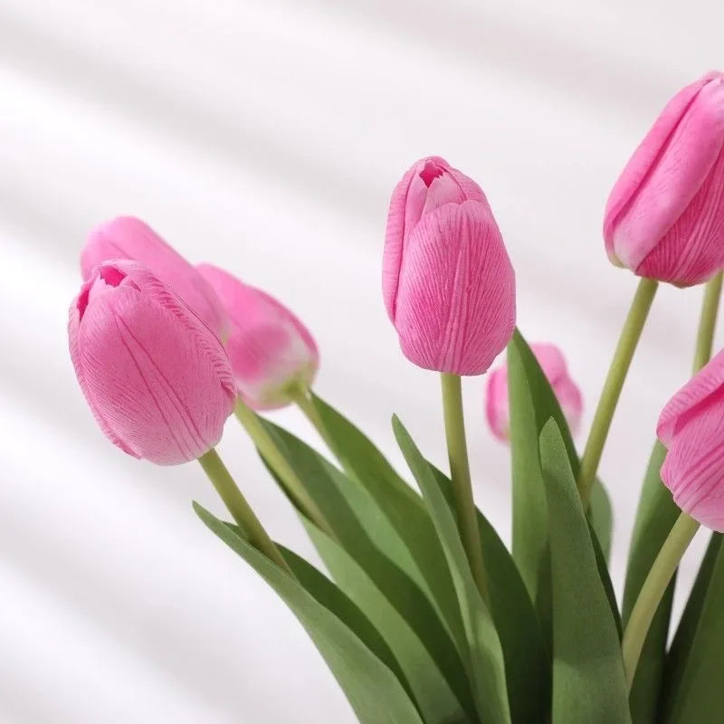 Real Touch Artificial Tulips Fake Flower Bouquet Home Wedding Table Decoration