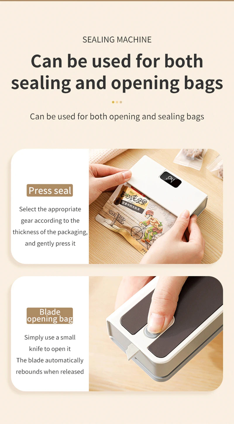 Mini Handheld Heat Bag Sealing Machine Portable Food Saver and Packaging Sealer