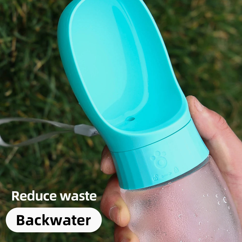 Portable Dog Water Bottle with Bowl – 300ml/500ml Pet Travel Water Dispenser for Dogs & Cats 🐶🐱