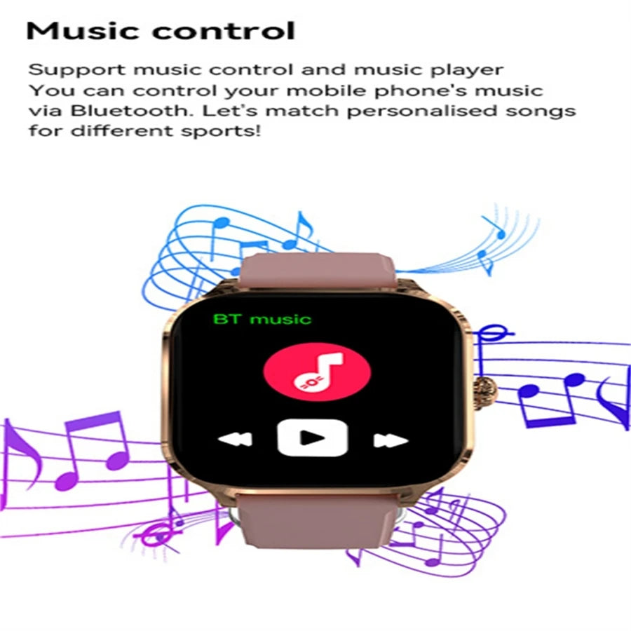 2.01 inch HD Touch Screen Smart Watch with Bluetooth Call & Fitness Tracker