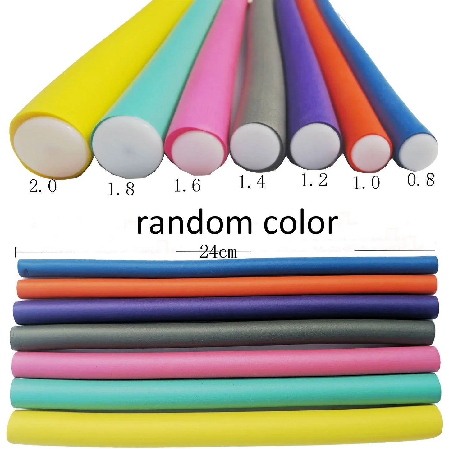 10pcs Flexible Hair Curling Rods Soft Foam Bendy Twist Flexi Rollers No Heat Styling