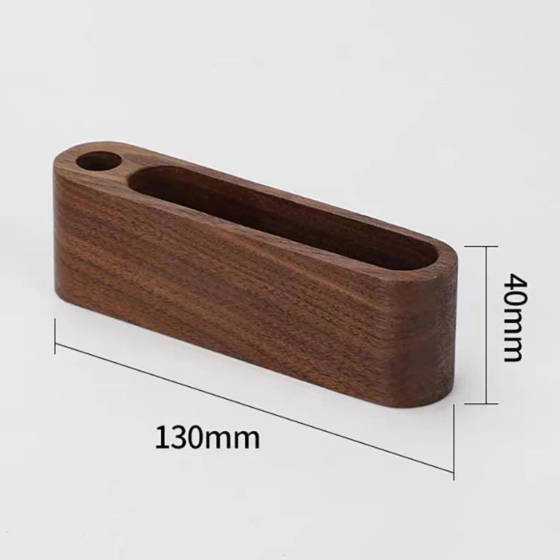 Wooden Business Card Holder with Pen Slot