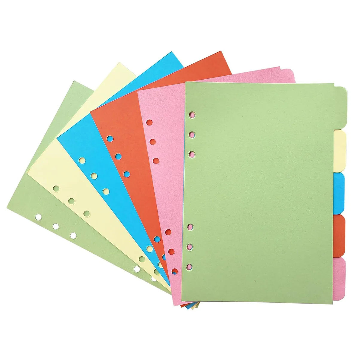 A5 PU Leather Binder Cover Refillable 6 Ring Notebook Organizer with Magnetic Buckle