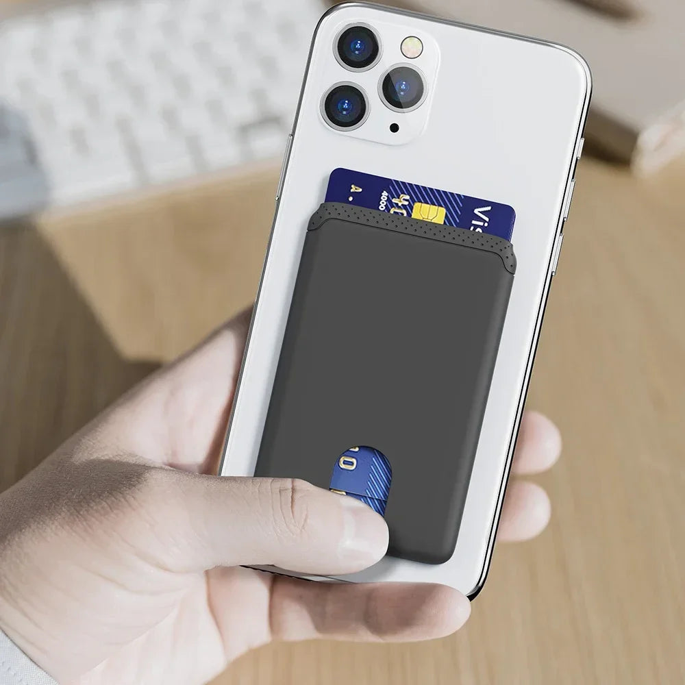 Adhesive Silicone Phone Card Holder Slim Adhesive Wallet For iPhone And Android