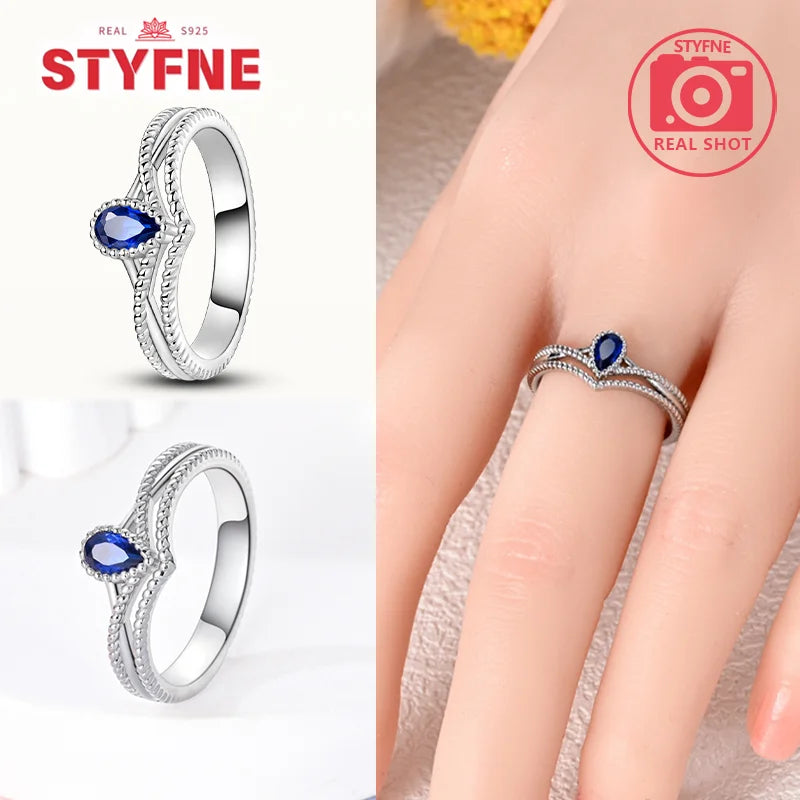 925 Sterling Silver Blue Evil Eyes Ring Original Design Zircon Finger Lucky Sign Rings for Women High Quality Fine Jewelry Gift