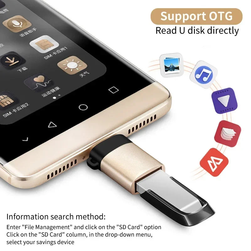 2Pcs USB 3.0 Male to USB-C Female OTG Adapter Converter for MacBook iPad PC