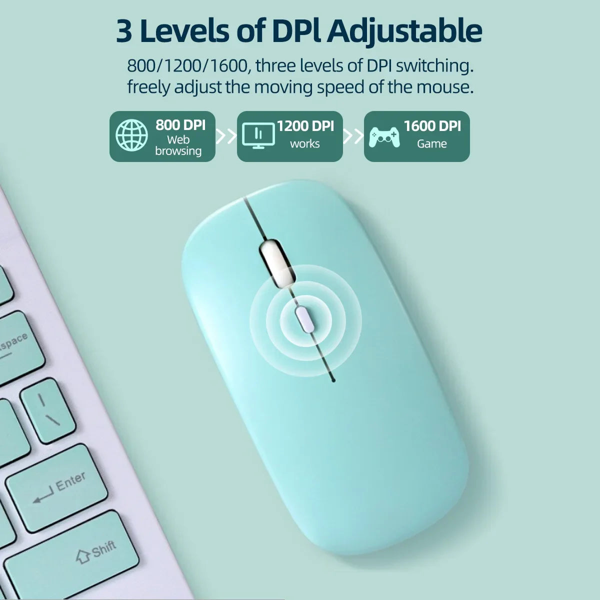Wireless Bluetooth Silent Computer Mouse
