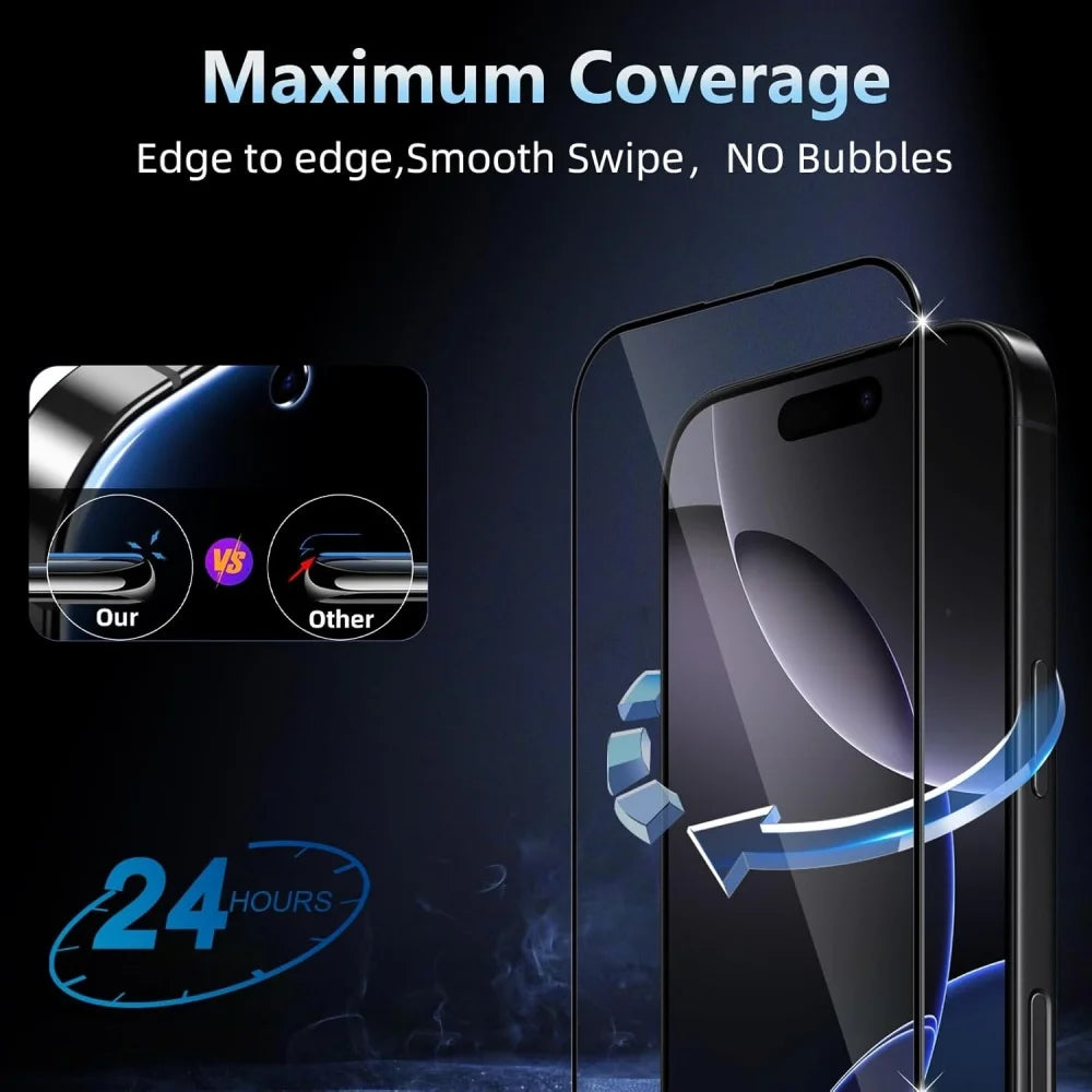 iPhone Tempered Glass Screen & Camera Protector Set