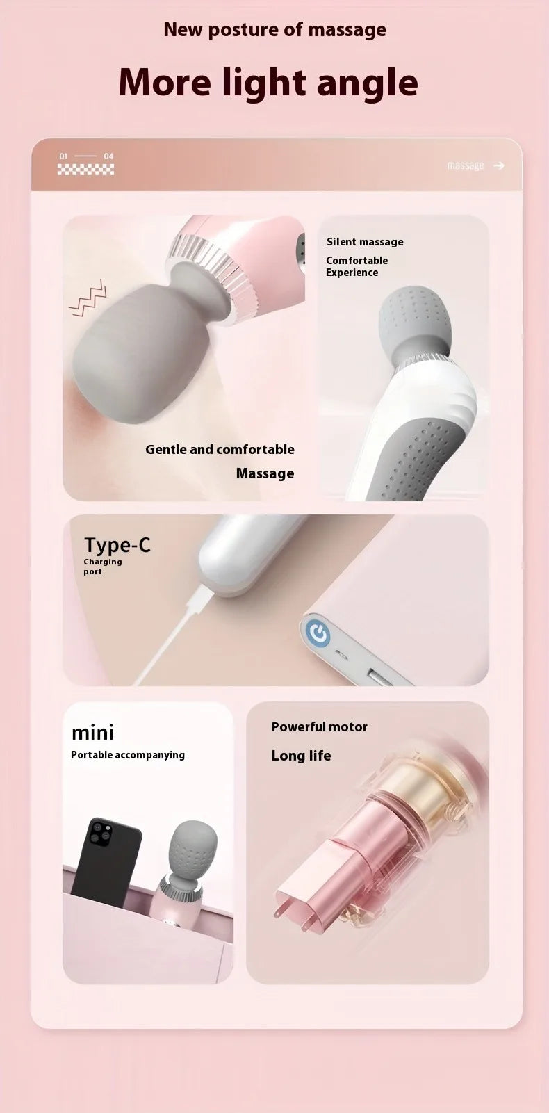 Ultra-Portable Handheld Massage Gun | USB Rechargeable Full-Body Muscle Relaxer