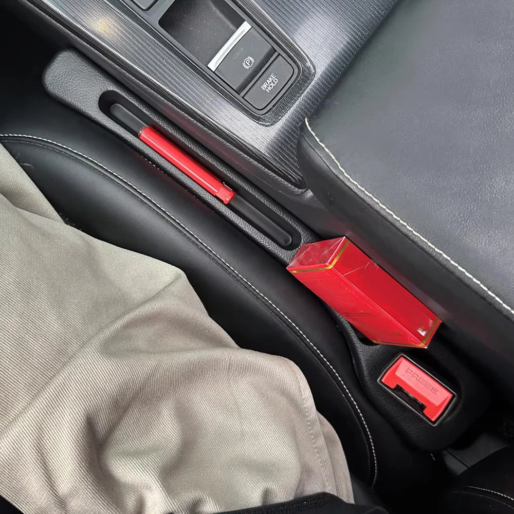 Car Seat Gap Filler with Phone Holder – Leak-Proof Organizer