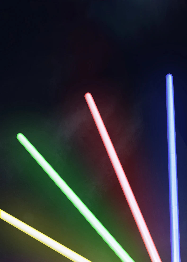 Colorful Glowing Laser Sword Toy - Telescopic Red & Blue Double Lightsaber