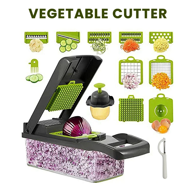 16-in-1 Multifunctional Vegetable Chopper | 8-Blade Professional Kitchen System