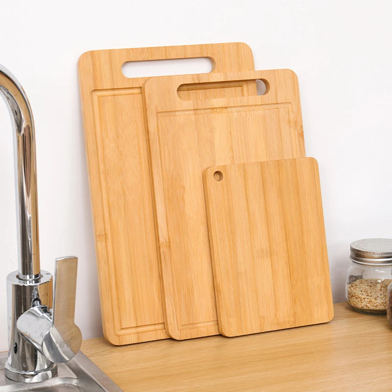 WXCOO Double-Sided Bamboo Cutting Board Natural Moso Bamboo Anti-Mold Kitchen Chopping Board Household Bamboo Board Tools