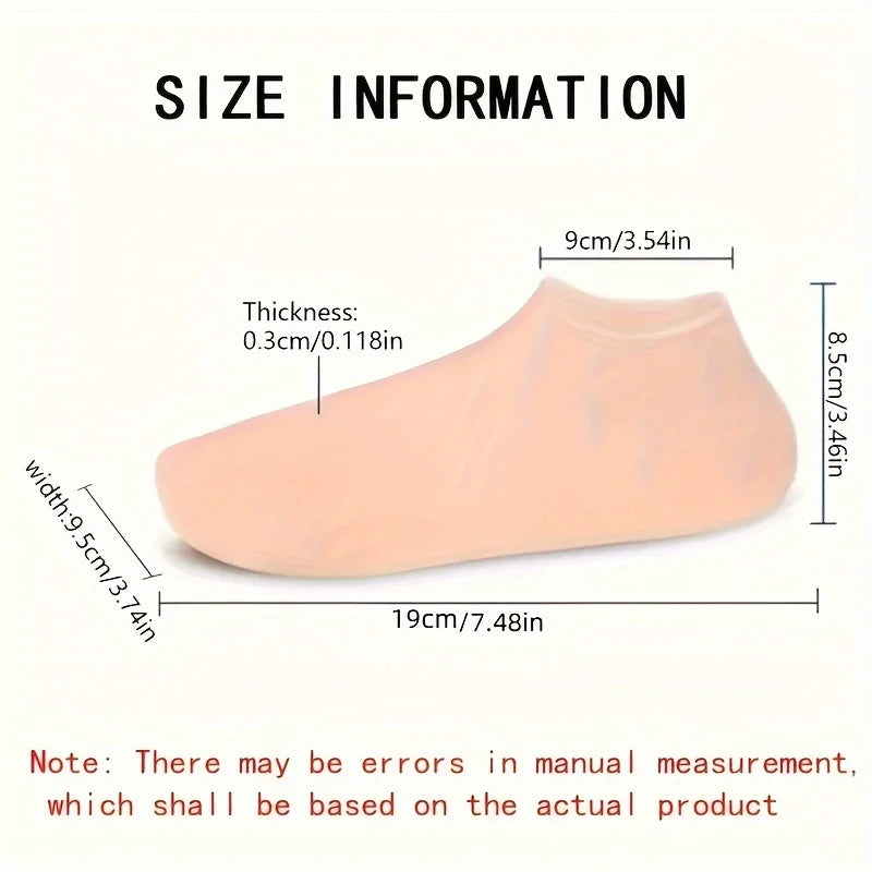 1 Pair Silicone Gel Moisturizing Socks Dry Cracked Feet Repair Heel Care Tool