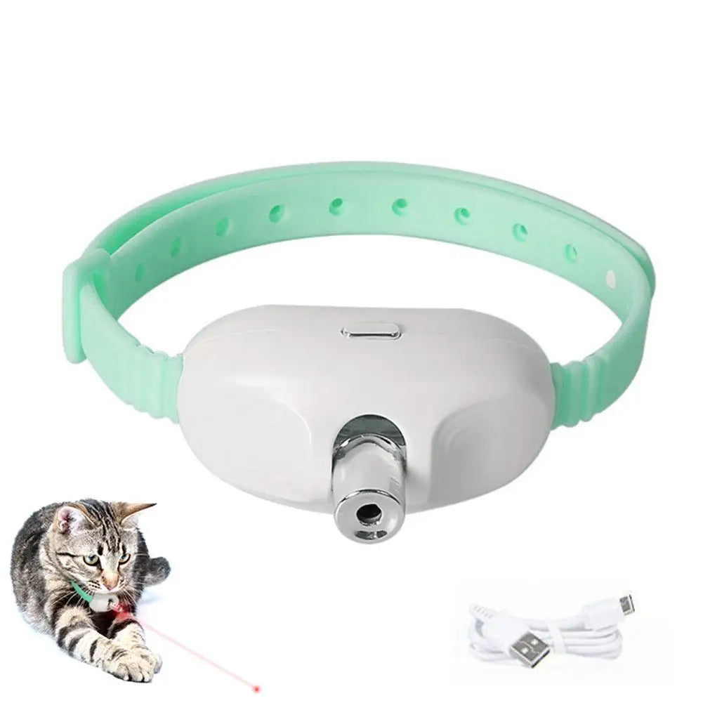 Wearable Automatic Cat Laser Collar | Hands-Free Interactive LED Exercise Toy