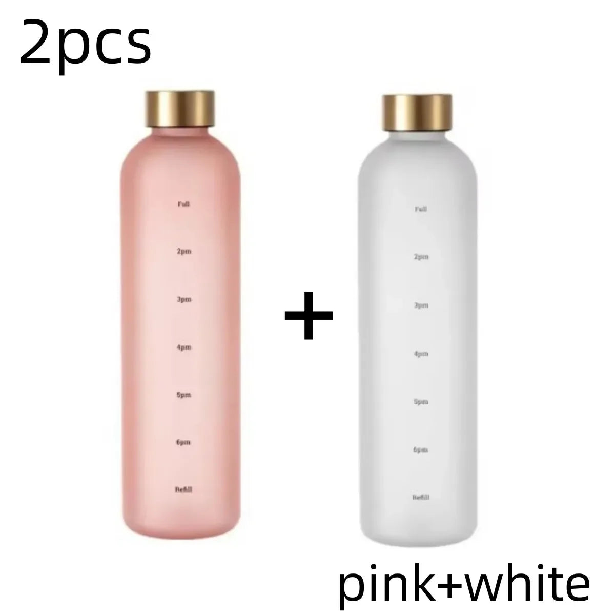 1-Liter Motivational Water Bottle | Sports Bottle with Time Markers & Stickers