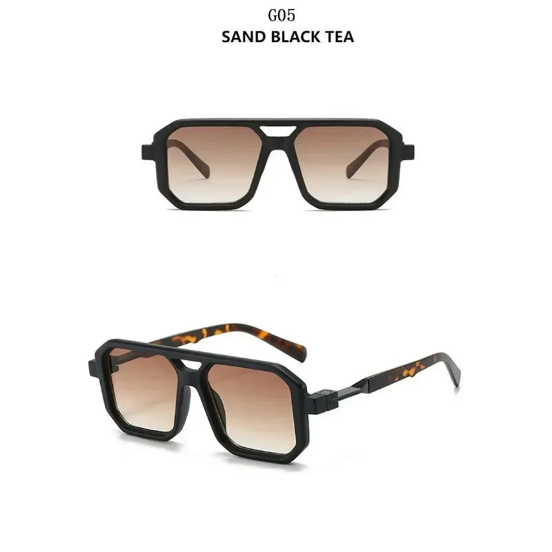 2025 Vintage Fashion Sun Protection Sunglasses for Men Square Shades Retro Flair Sunglasses Womens Trendy Shades Gafas De Sol
