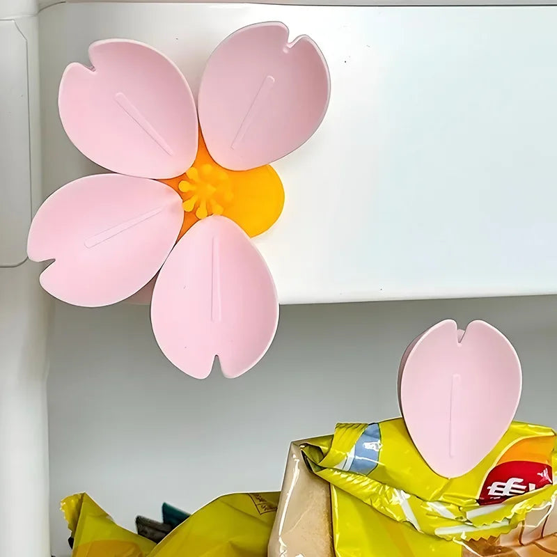 Sakura Magnetic Snack Clip – Flower Fridge Seal Clip Set