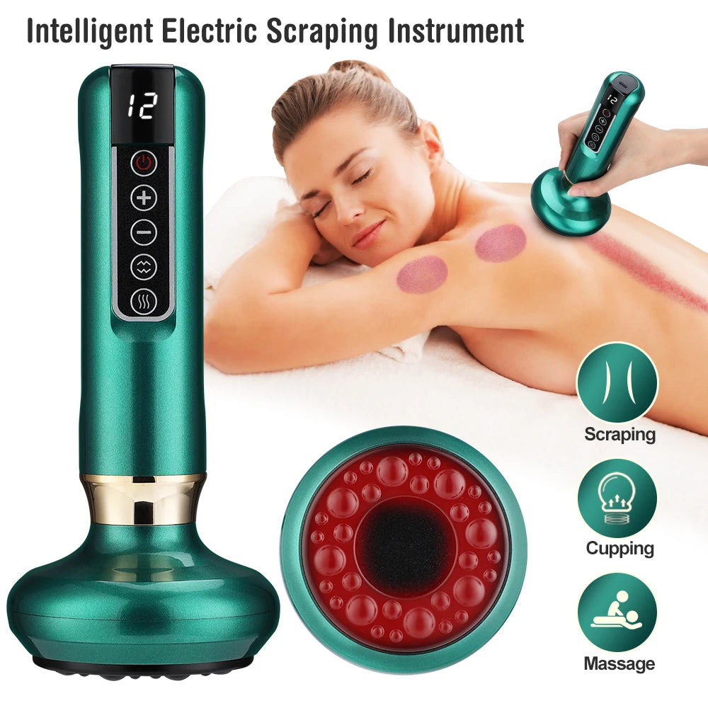 Smart 3-in-1 Vacuum Cupping & Gua Sha Set | 12-Level Heat & Suction Recovery System