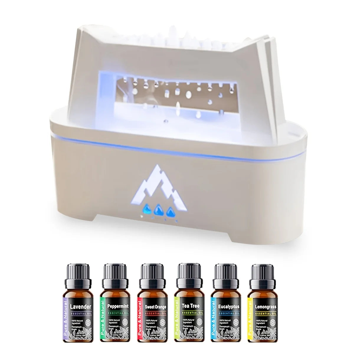 10.14oz Rain Cloud Flame Aroma Diffuser | Water Drop Sound & Essential Oil Humidifier