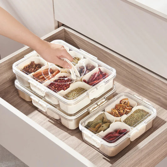8-Grid Divided Snack Storage Box