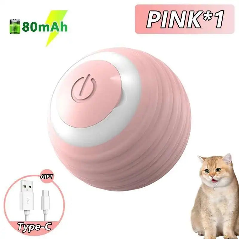 Smart Interactive Dog Toy Ball – USB Rechargeable Automatic Bouncing LED Pet Toy for Dogs & Cats